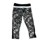 Lululemon Up the Pace Flowabunga Black White Sunflower Floral Crop Legging S 4 Photo 1