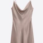 ZARA NWOT  Satin Rhinestone Strap Dress Photo 0