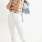 Madewell  Petite High Rise Skinny Jeans White Step Hem Plus Size 36P NWT Photo 0