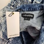 Retrofête Retrofete Gia Denim Dress in Acid Wash Blue Size Medium NWT Short Sleeve Photo 7