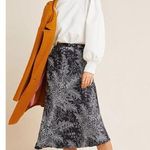 Anthropologie Bias Satin Midi Skirt, Black, 4 (US) Photo 0