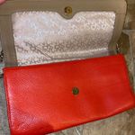 DKNY Orange Genuine Leather Gold Chain Strap Shoulder Bag Photo 1