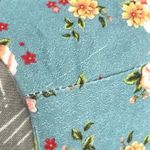 Farm Rio  Light Blue Floral Summer Mini Dress Split Long Sleeve Open Back Size P Photo 13