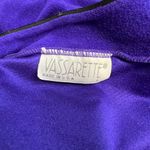 Vassarette Vintage  Fleece 1/2 Zip Robe Nightgown House Coat Size L Purple Color Photo 5