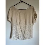 Maurice's Womens White Sheer Crochet Lace scoop neck top sz L boho beachy cottage Photo 2