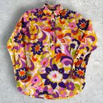 J.Crew Collection Classic-fit Popover Ratti Curly Floral Blouse Shirt Size 2 Photo 2