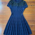 The Kooples Navy & Black Lace Inlay Yoke Fit & Flare Dress - Sz 3 (US Large) ๐งก๐ Photo 9