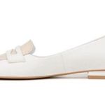 Franco Sarto Tesica Slip-On Loafers White Square Toe Shoes Size 9.5 Women's Photo 1