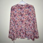 Ophelia Roe  Chiffon Floral Print Flare Sleeve‎ Peasant Top Photo 5