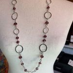 Mixit Silver and Purple Geometric Necklace Photo 0