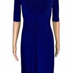 CHAPS twist front short sleeve blue dress Photo 0