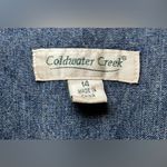 Coldwater Creek  GUC Size 14 Vintage Blue Denim Zipper Jacket Photo 4