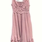 Free People NWT  Womens XS Adella lace strappy Slip Dress Dusty Rose Pink Photo 4
