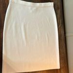 Petite Sophisticate  Ivory Ribbed Skirt Size 8 Photo 0