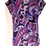 Gibson 🆕 silk watercolor short sleeve blou… Photo 1