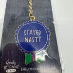Emily McDowell Stayed Nasty Keychain Everyday Bravery Award Ribbon BFF Gift Her Blue Photo 1