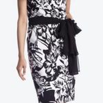 White House | Black Market WHBM White & Black Floral Strapless Pocket Dress New Photo 1