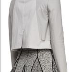 Halston Heritage Halston HeritageCropped Leather Open Jacket Size M preowned smoky grey color. Photo 1