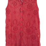 Kyla Seo Pink Eyelet Tank Dress women's xl beach summer‎ resort vacation boho Photo 0