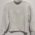 Cyrus  Cream Cable Knit Turtleneck Sweater Photo 0