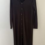 Old Navy  Dress Size XS Black Ribbed Knit Henley Button Front Minimalist Stretchy Photo 15