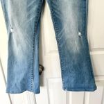 Vervet High Rise Distressed Flared Leg White Wash Denim Jeans Clean Hem 32 Blue Photo 13