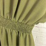 Grace Karin  olive green high waisted fit and flare ruffle dress size Small retro Photo 1