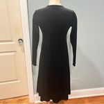 Go Couture  Black Velvet Long Sleeves Crewneck Midi Dress Size Large Photo 3