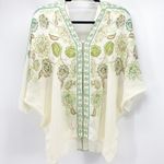 Rose + Olive  Beautiful dolman sleeve floral bohemian Gypsy hippie size s Photo 1