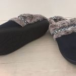 Navy Plush Slippers, Size 9/10 Blue Photo 2