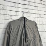 Forever 21 Silver Windbreaker Jacket Women’s Small Lightweight Hooded Full Zip Photo 3