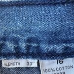 90s Vintage Brittania sz 16 Women Wide Barrell Balloon High Rise Dark Denim Jean Blue Photo 13