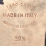 ANYI LU Handmade Italy Black & silver Metallic Leather Heel Size 8.5 slingback Photo 2