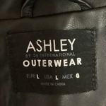 Ashley by 26 International Ashley 26 International Black Leather One Button Long Sleeve Moto Jacket Coat L Photo 2