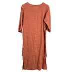 Sugar Candy Mountain Linen Midi Dress Rust Orange XS Made in USA NWT Minimalist Photo 2