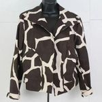 Neiman Marcus  ladies brown&white open blazer sie L Photo 0