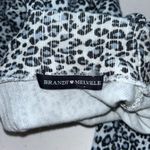 Brandy Melville  Long Sleeve Sleeve Animal Print Leopard Gray Crop Top Photo 4