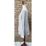 Aerie NWT Gray Unreal Cable Crew Sweater with Pearls Photo 5