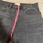 Everlane  Denim Shorts in Washed Black High Rise Long Inseam Raw Hem- Size 28 Photo 8