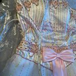 Anna Scott Fluffy Satin Tulle Beaded Prom Dress Pink Size 4 Photo 10