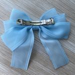 Light blue clip in hair bow Photo 4