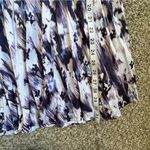 Time And Tru 🦋  White Purple Blue Pleated Midi Skirt Medium Photo 4