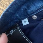 7 For All Mankind wide leg flare trouser jeans mid blue denim wash size 26 Photo 3