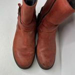 Eric Michael Orange Combat Moto Boots 8 Buckle Strap and Rugged Style Photo 2