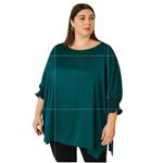 ODDY Women's Plus Blouse Crinkle Loose Green Size 3x Holiday Christmas Party NEW Photo 7