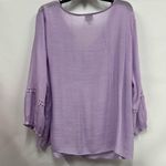 Como vintage  3x Lavender Embroidered Gauze Blouse Photo 1