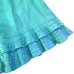 Willi Smith Willi Smith 100% Irish Linen Layered Ruffle Hem Skirt Womens 8 Green Feminine Photo 2