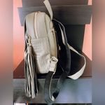 Steve Madden  DR126400 OLIVE BTAMPAA Logo EMBOSSED soft LEATHER BACKPACK Tassel Photo 3