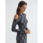 Reiss Anja Metallic Jacquard Knitted Midi Dress NWOT size XL (b45 ) Photo 2