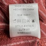 Hidden Alley Women’s Maroon & White Striped Shirt w/ Lace Up Front Shirt Medium Photo 4